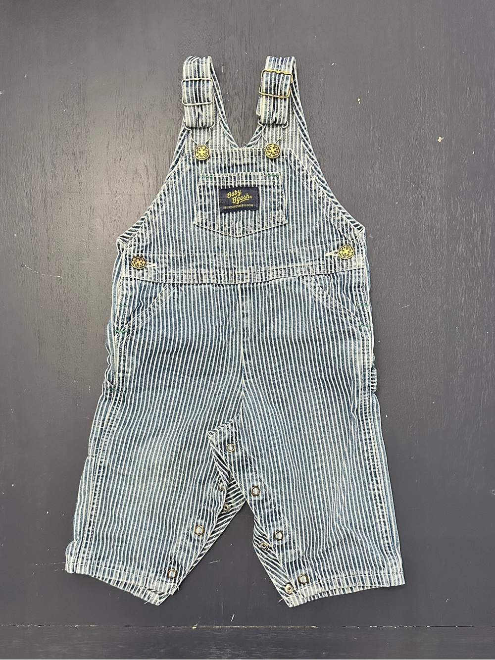 OshKosh B'gosh Blue and White Striped Baby Overalls